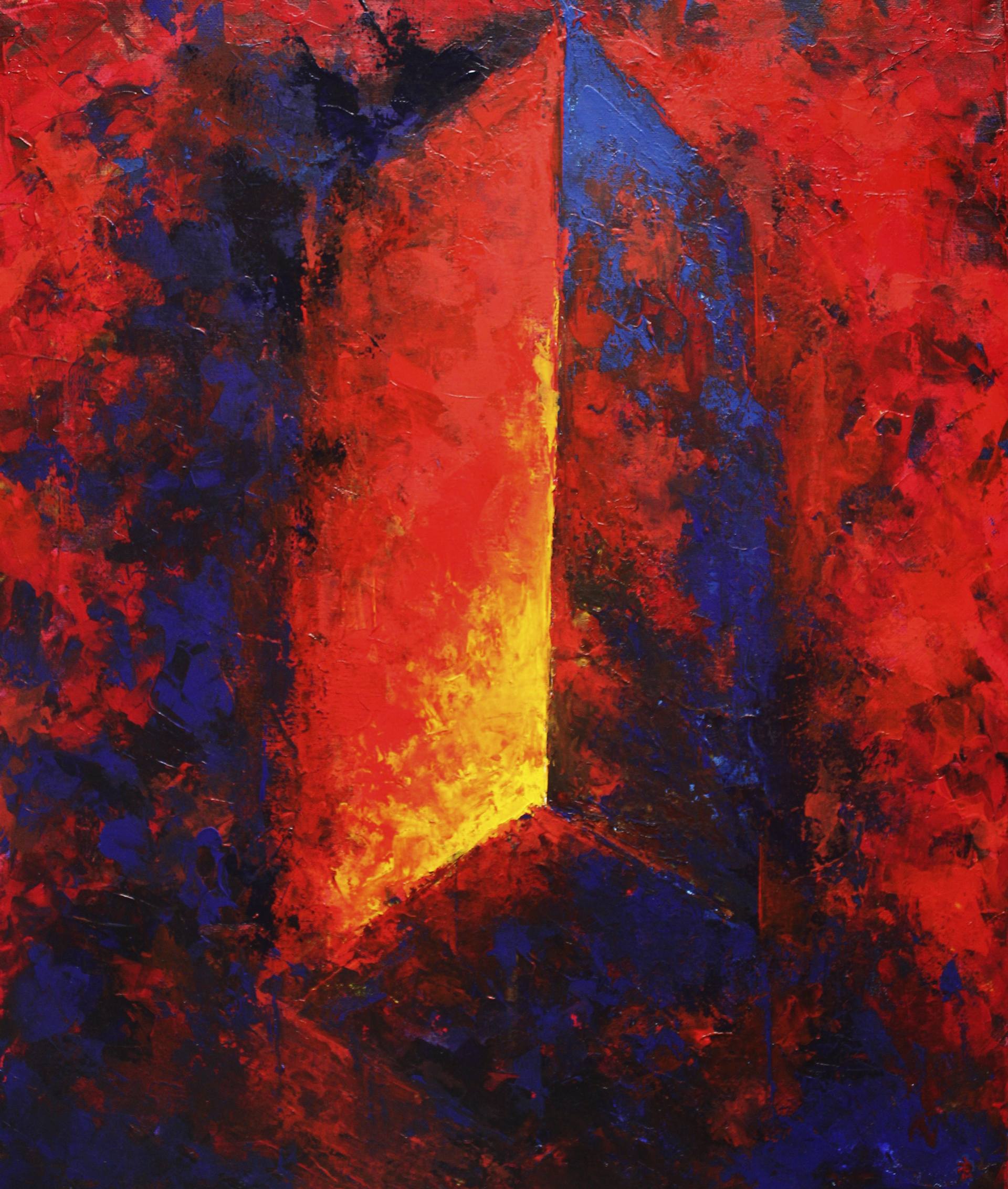 Unconscious in red color